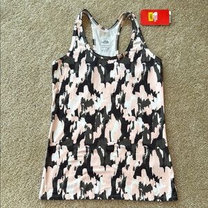 The North Face Black Pink Racerback Tank Top flash dry size large
